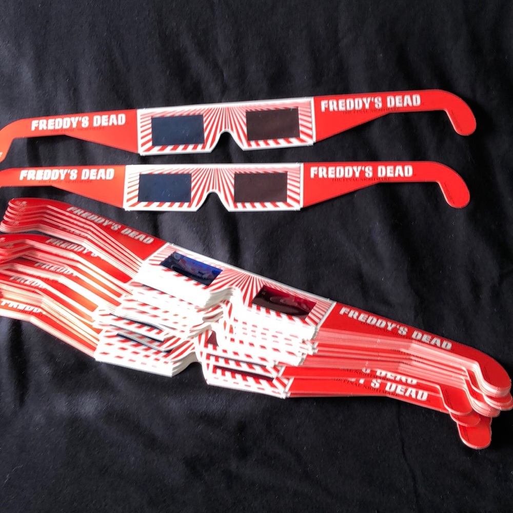3D GLASSES - 11sets of FREDDY’S DEAD THE FINAL NIGHTMARE MOVIE MEMORABILIA #1271